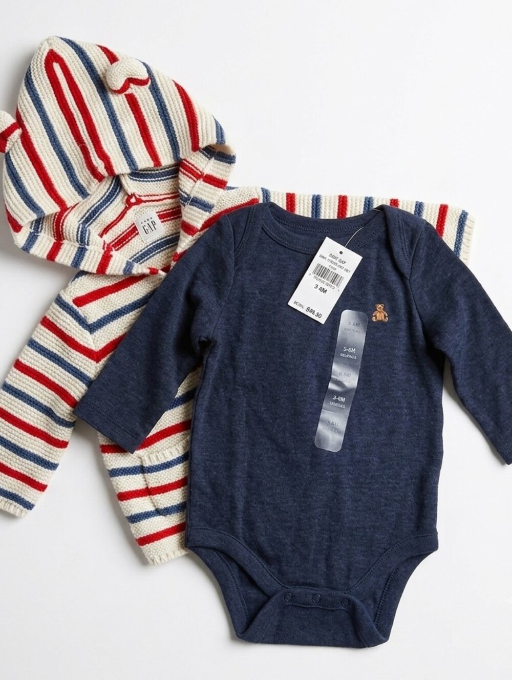 NWT Waffle Bodysuit Set + FREE Baby Gap Knit Cardigan